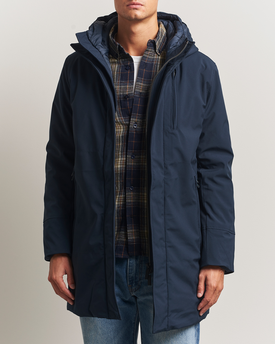 Herr | Jackor | KnowledgeCotton Apparel | Climateshell Padded Jacket Navy
