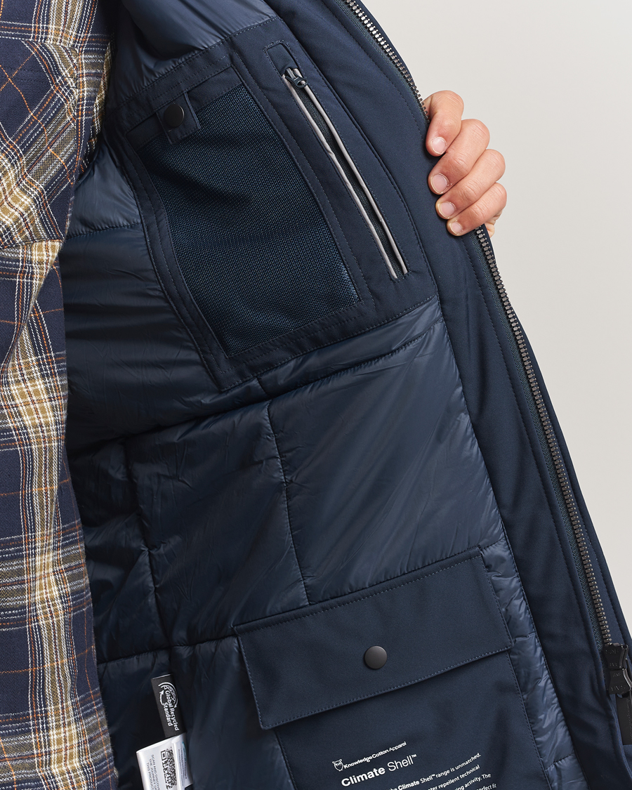 Herr | Jackor | KnowledgeCotton Apparel | Climateshell Padded Jacket Navy