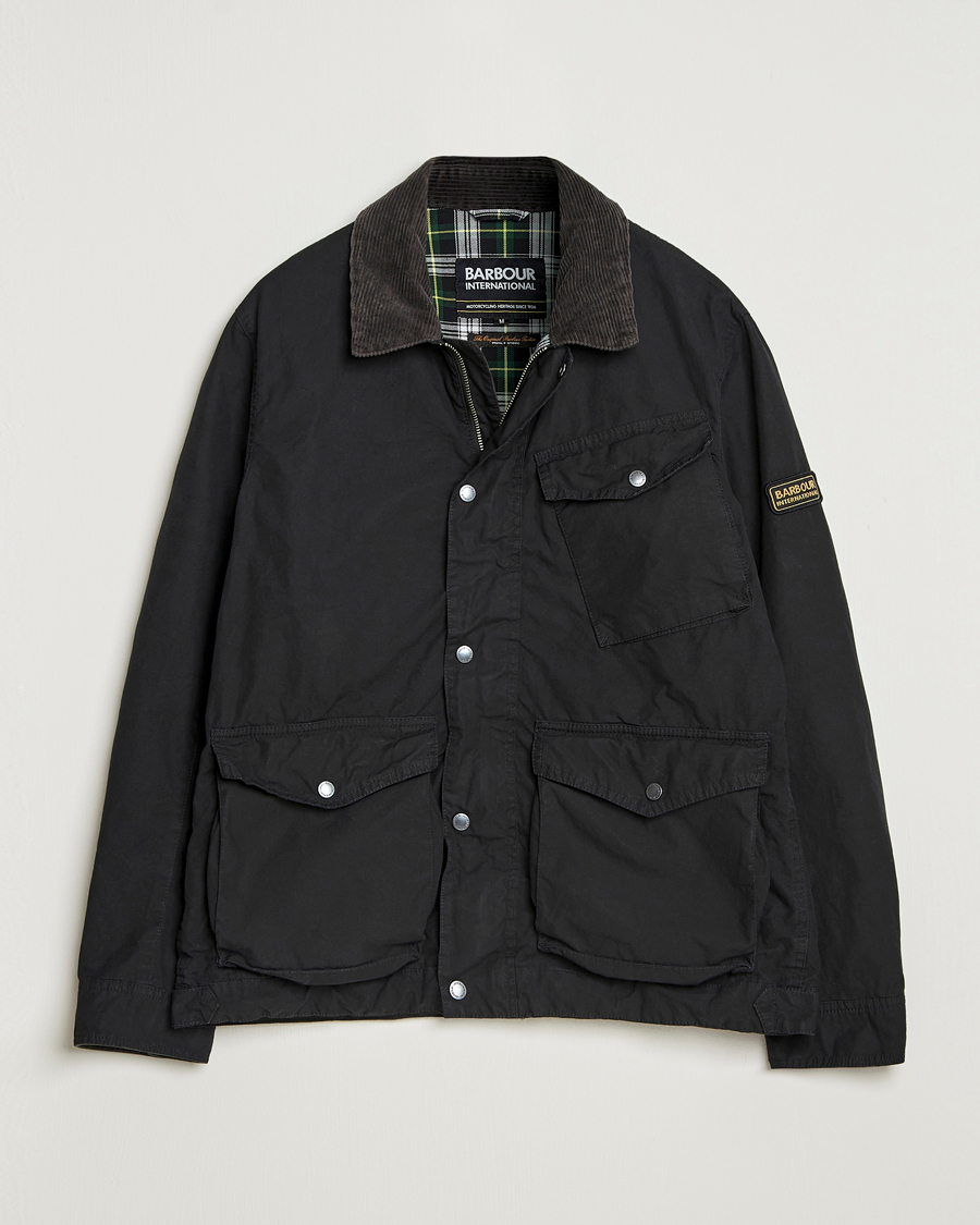 Herr | Jackor | Barbour International | Drifter Washed Wax Jacket Black