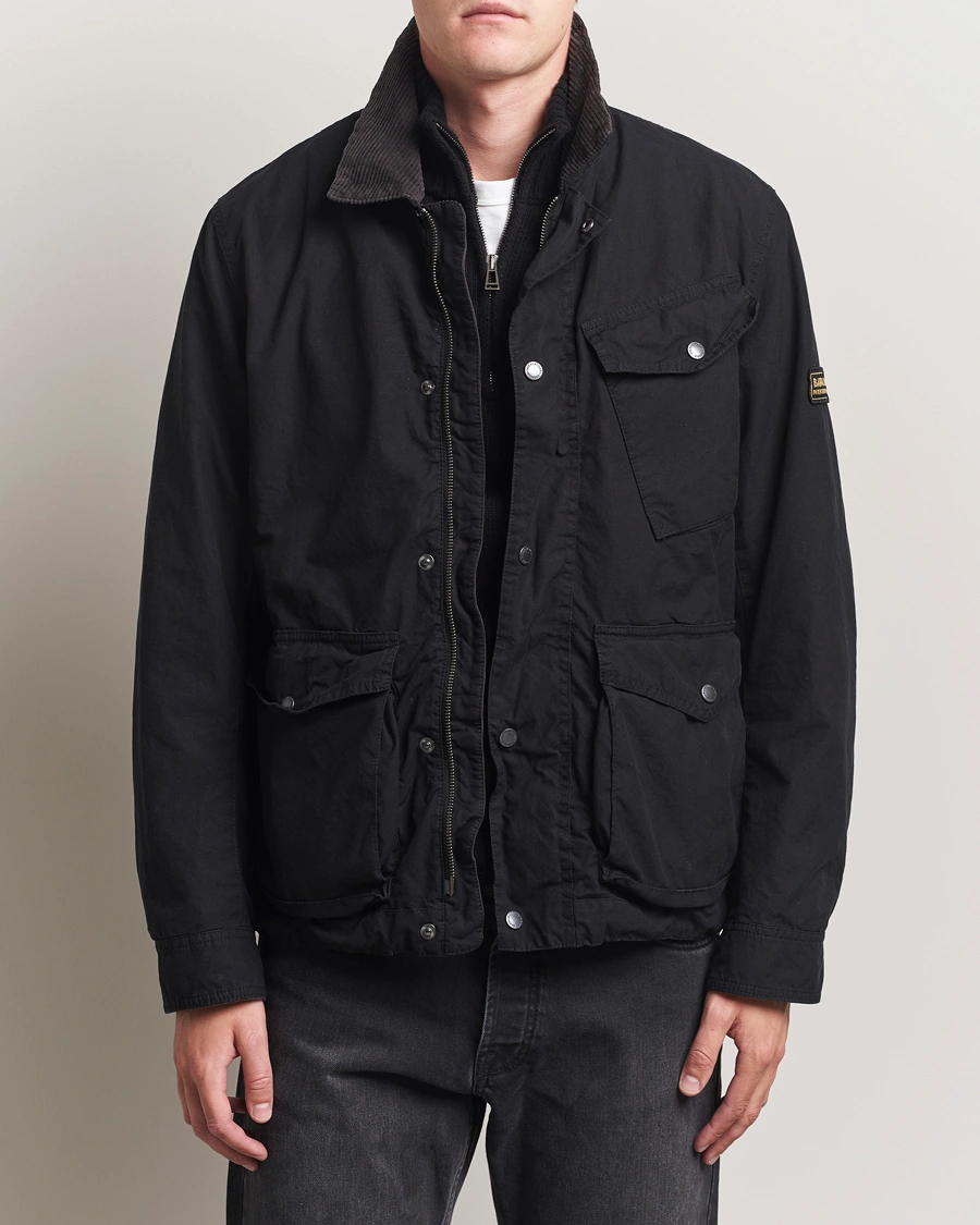 Herr | Jackor | Barbour International | Drifter Washed Wax Jacket Black