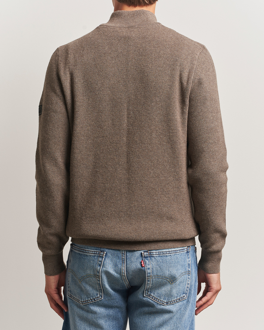 Herr | Tröjor | Barbour International | Crawley Wool/Cotton Half Zip Brindle