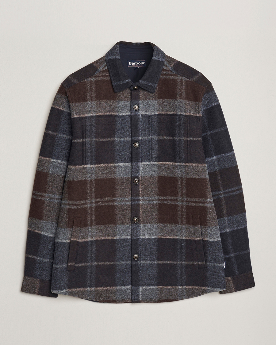 Herr | Skjortor | Barbour Lifestyle | Chapter Tailored Fleece Overshirt Midnight Oak