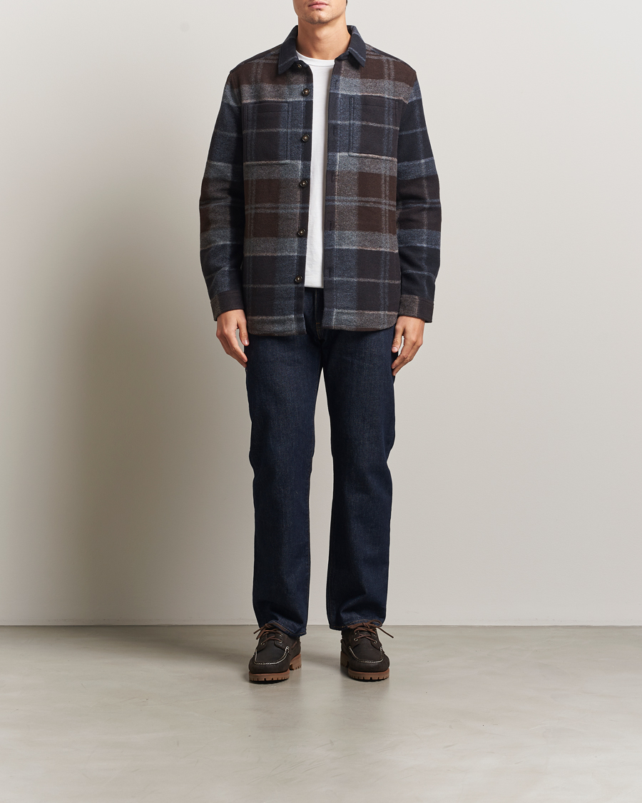 Herr | Skjortor | Barbour Lifestyle | Chapter Tailored Fleece Overshirt Midnight Oak