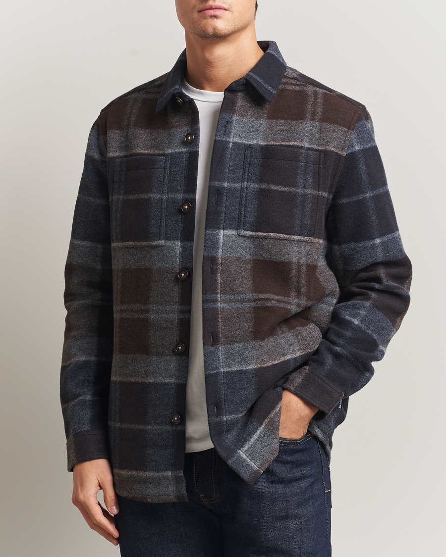 Herr | Skjortor | Barbour Lifestyle | Chapter Tailored Fleece Overshirt Midnight Oak