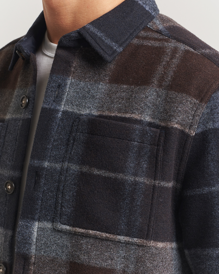 Herr | Skjortor | Barbour Lifestyle | Chapter Tailored Fleece Overshirt Midnight Oak