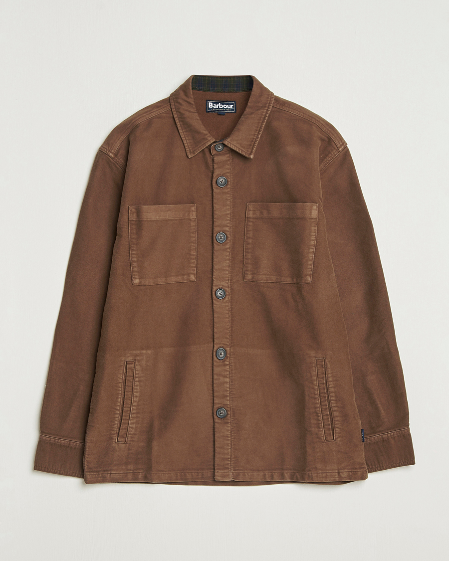 Herr | Skjortor | Barbour Lifestyle | Regular Moleskin Overshirt Dark Sand