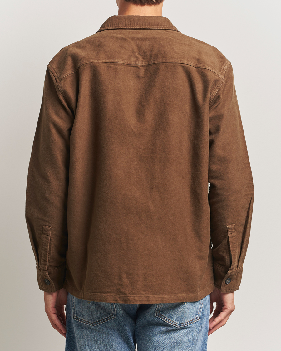 Herr | Skjortor | Barbour Lifestyle | Regular Moleskin Overshirt Dark Sand