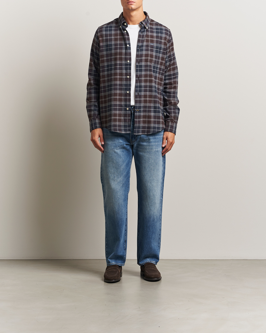 Herr | Skjortor | Barbour Lifestyle | Flannel Check Shirt Midnight Oak