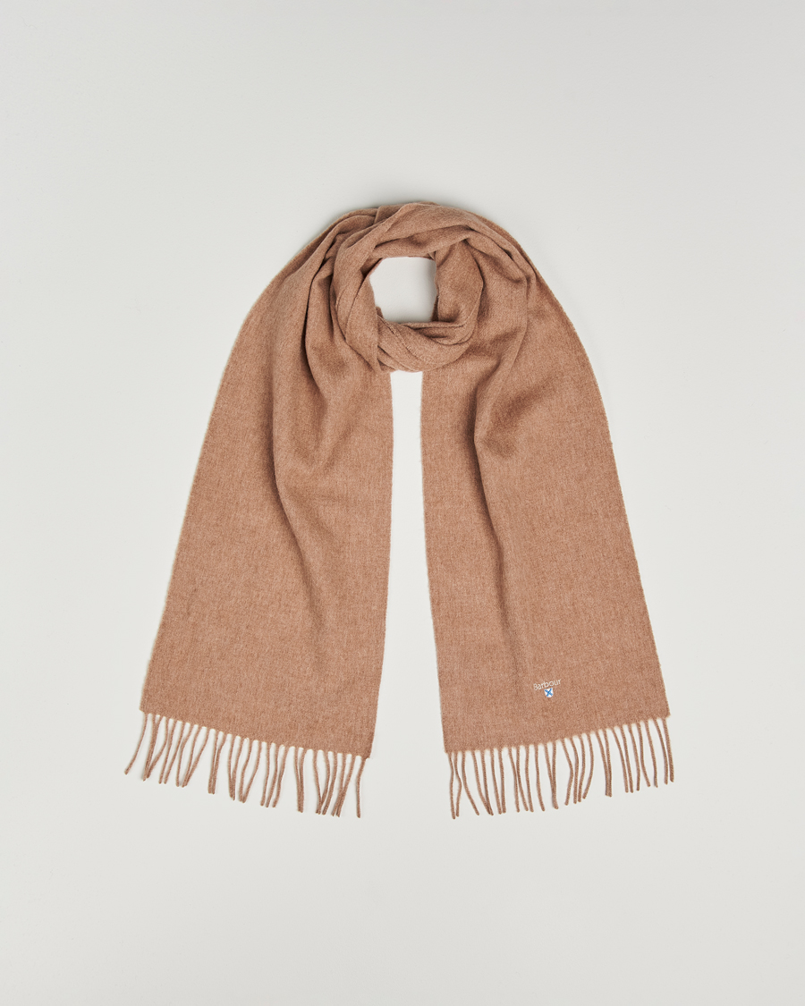Herr | Halsdukar | Barbour Lifestyle | Plain Lambswool Scarf Light Brown