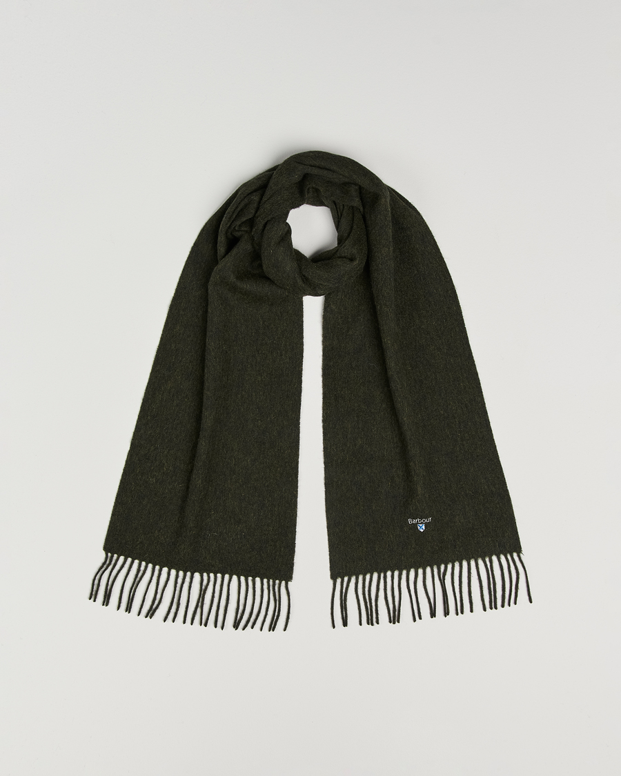Herr | Halsdukar | Barbour Lifestyle | Plain Lambswool Scarf Seaweed