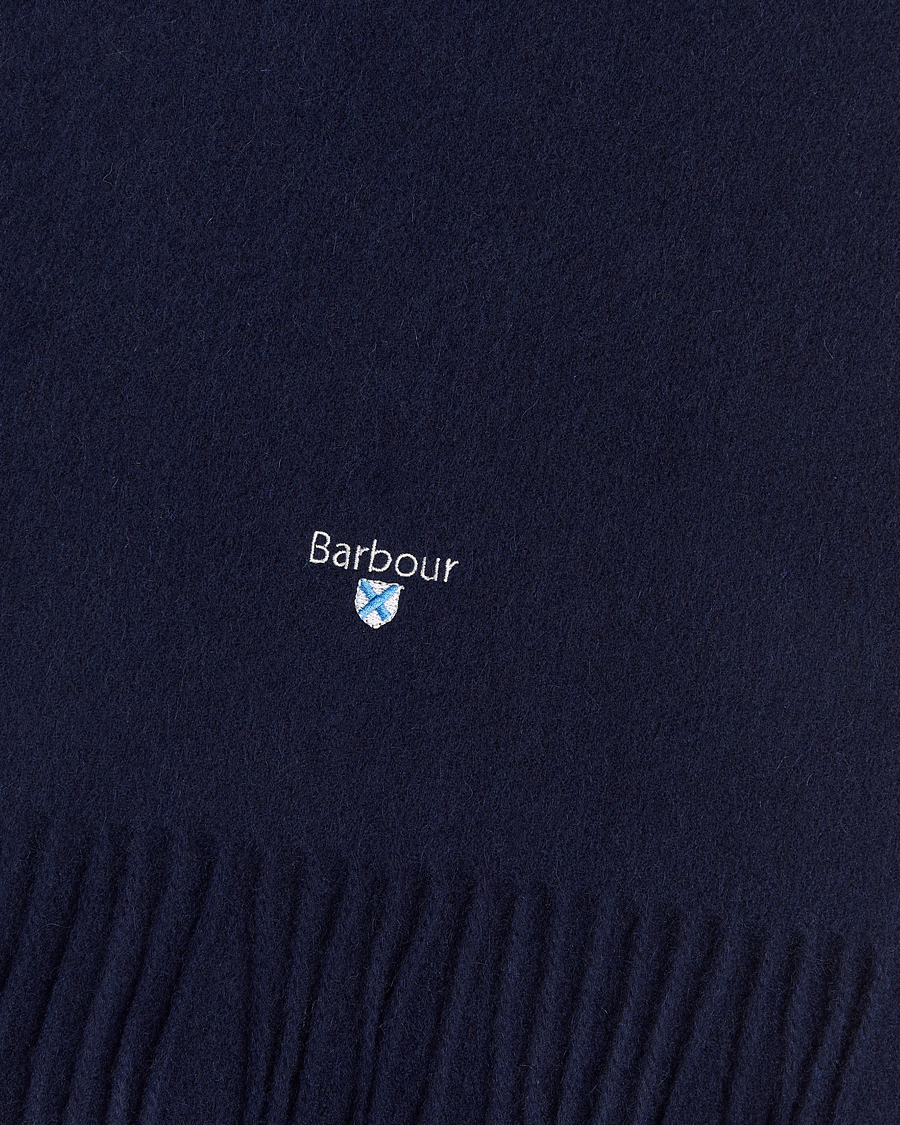 Herr | Halsdukar | Barbour Lifestyle | Plain Lambswool Scarf Navy