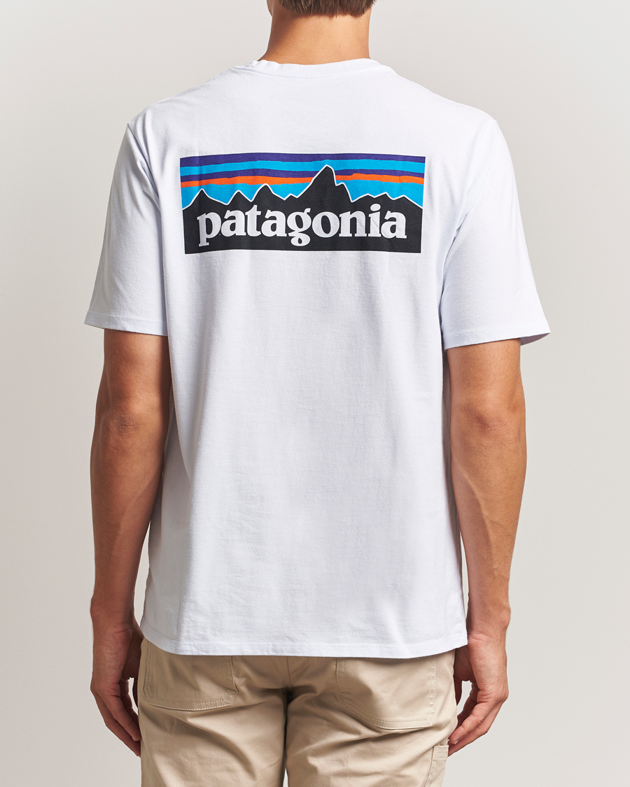 Herr | T-Shirts | Patagonia | P-6 Logo T-Shirt White
