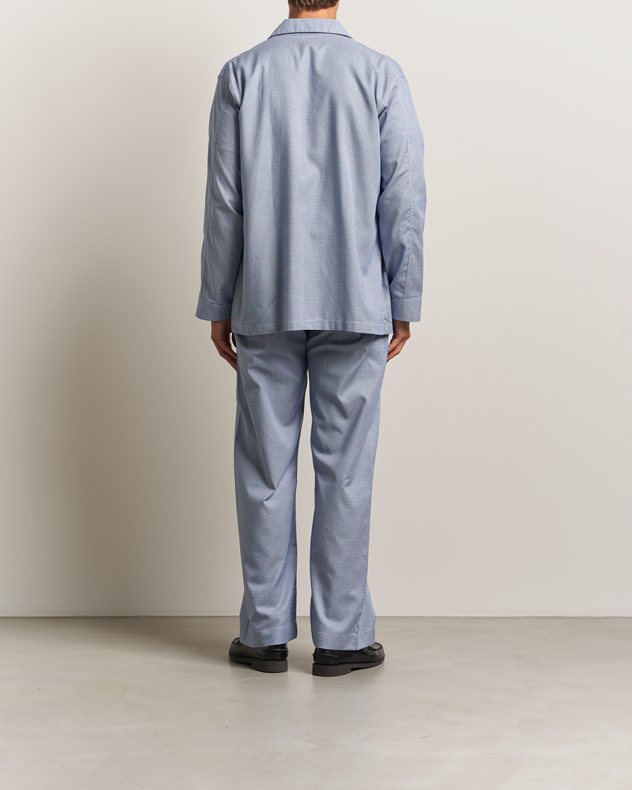 Herr | Pyjamas & Morgonrockar | Derek Rose | Checked Cotton Pyjama Set Navy