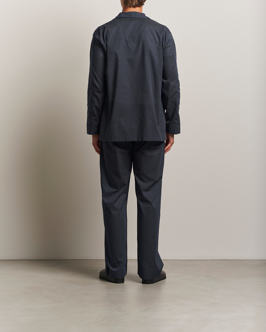 Herr | Pyjamas & Morgonrockar | Derek Rose | Printed Cotton Pyjama Set Navy