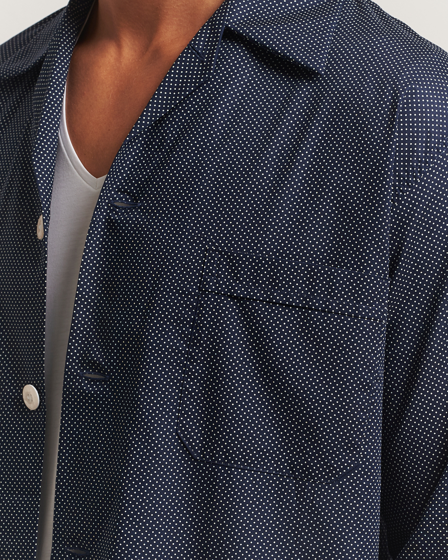 Herr | Pyjamas & Morgonrockar | Derek Rose | Printed Cotton Pyjama Set Navy