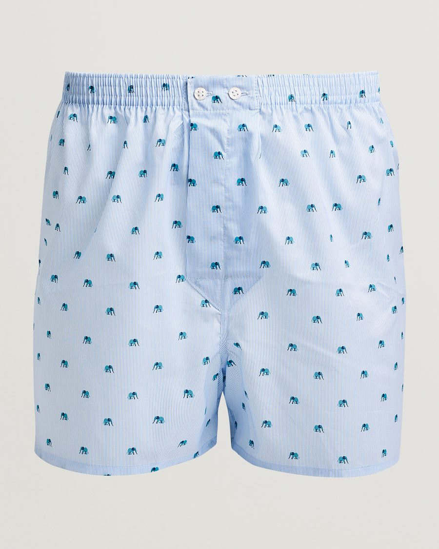Herr | Underkläder | Derek Rose | Classic Fit Woven Cotton Boxer Shorts Light Blue