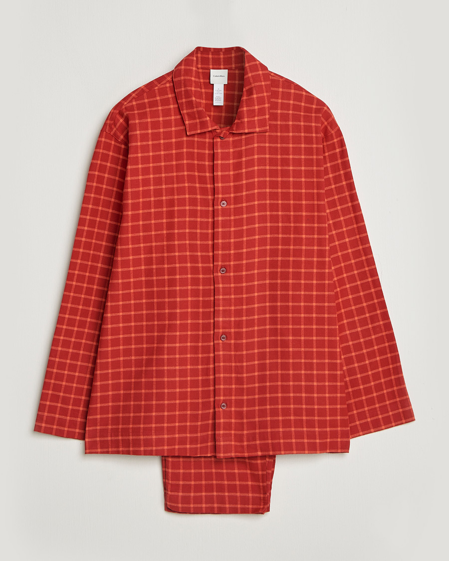 Herr | Pyjamas & Morgonrockar | Calvin Klein | Flannel Pyjama Set Red