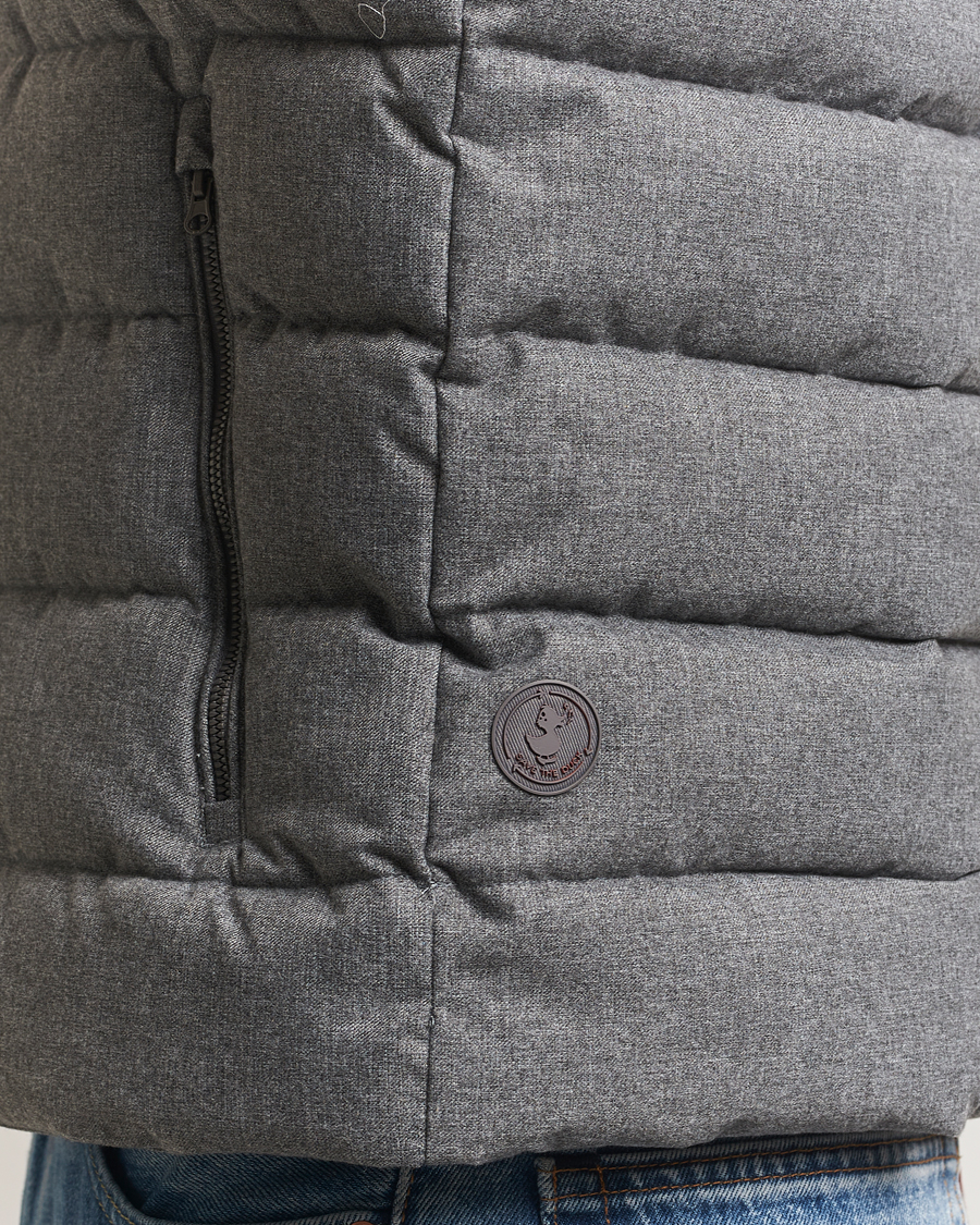 Herr | Västar | Save The Duck | Italo Padded Flannel Vest Mid Grey Melange