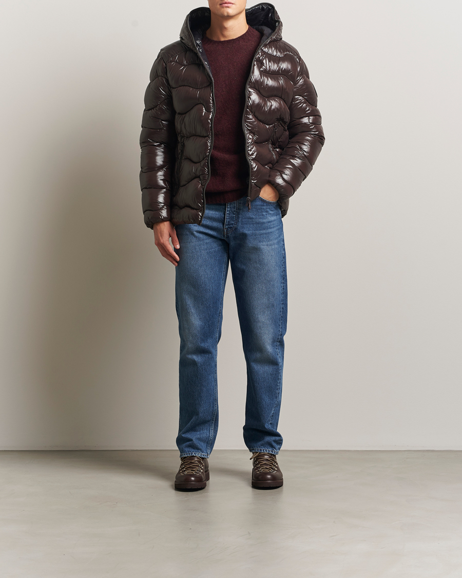 Herr | Jackor | Save The Duck | Chet Padded Puffer Brown Black