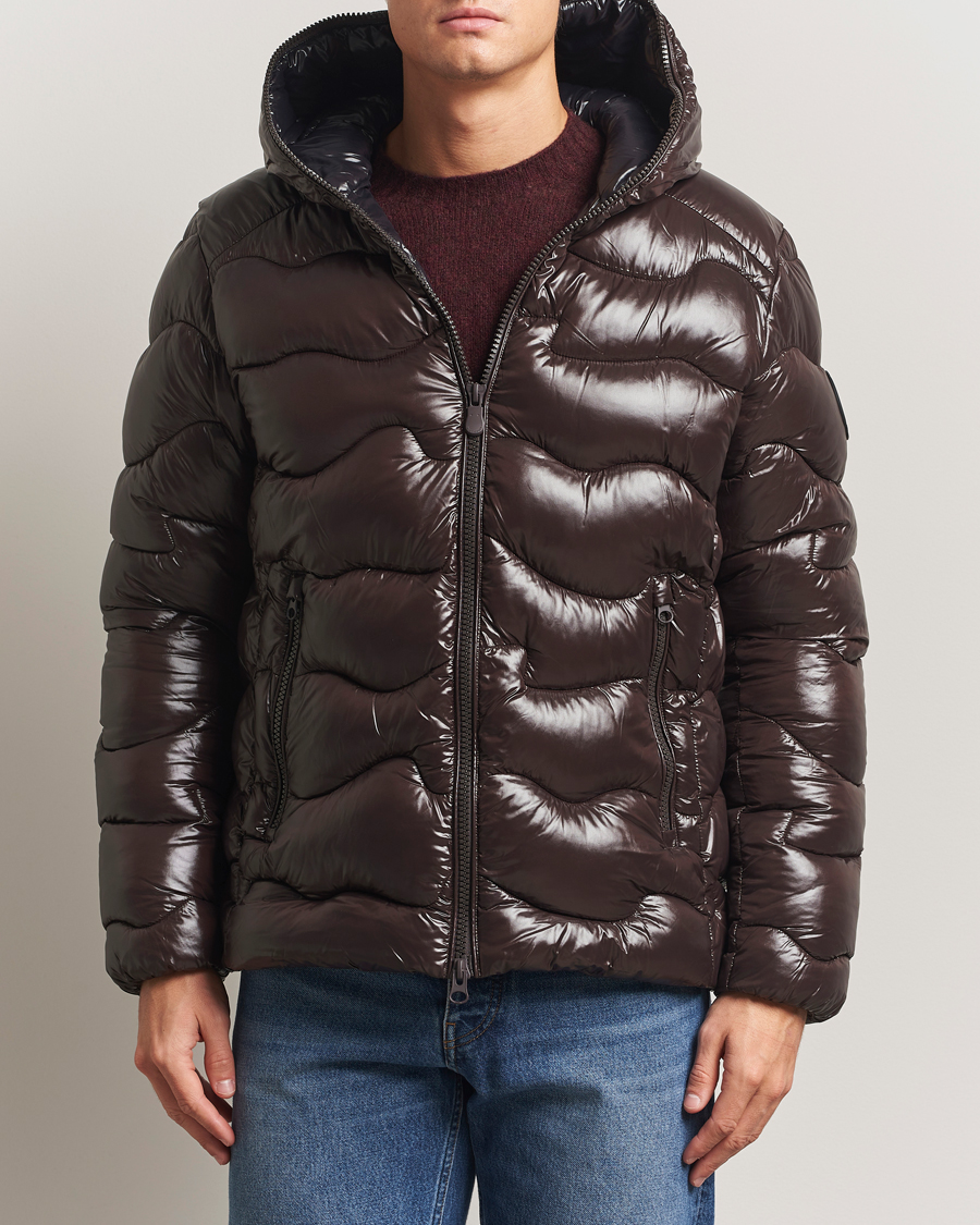 Herr | Jackor | Save The Duck | Chet Padded Puffer Brown Black