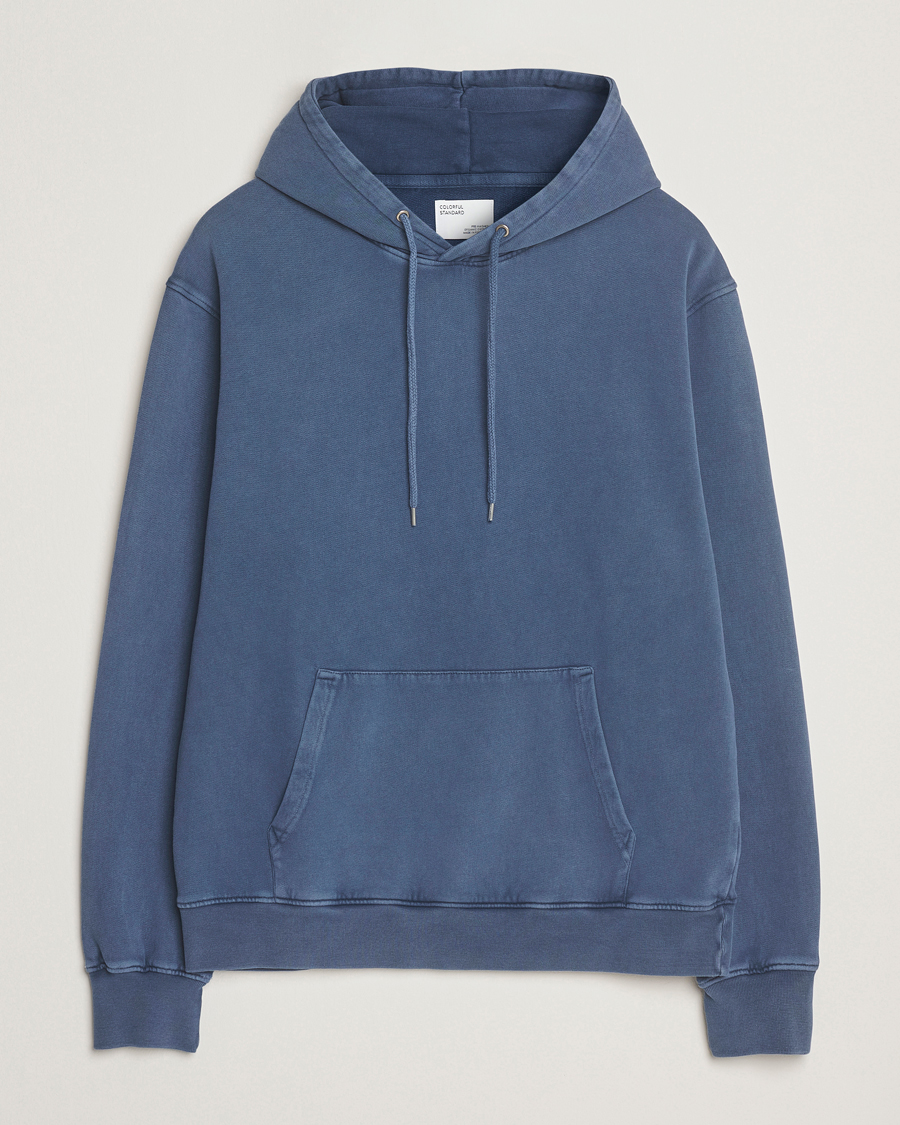 Herr | Tröjor | Colorful Standard | Classic Organic Hood Neptune Blue