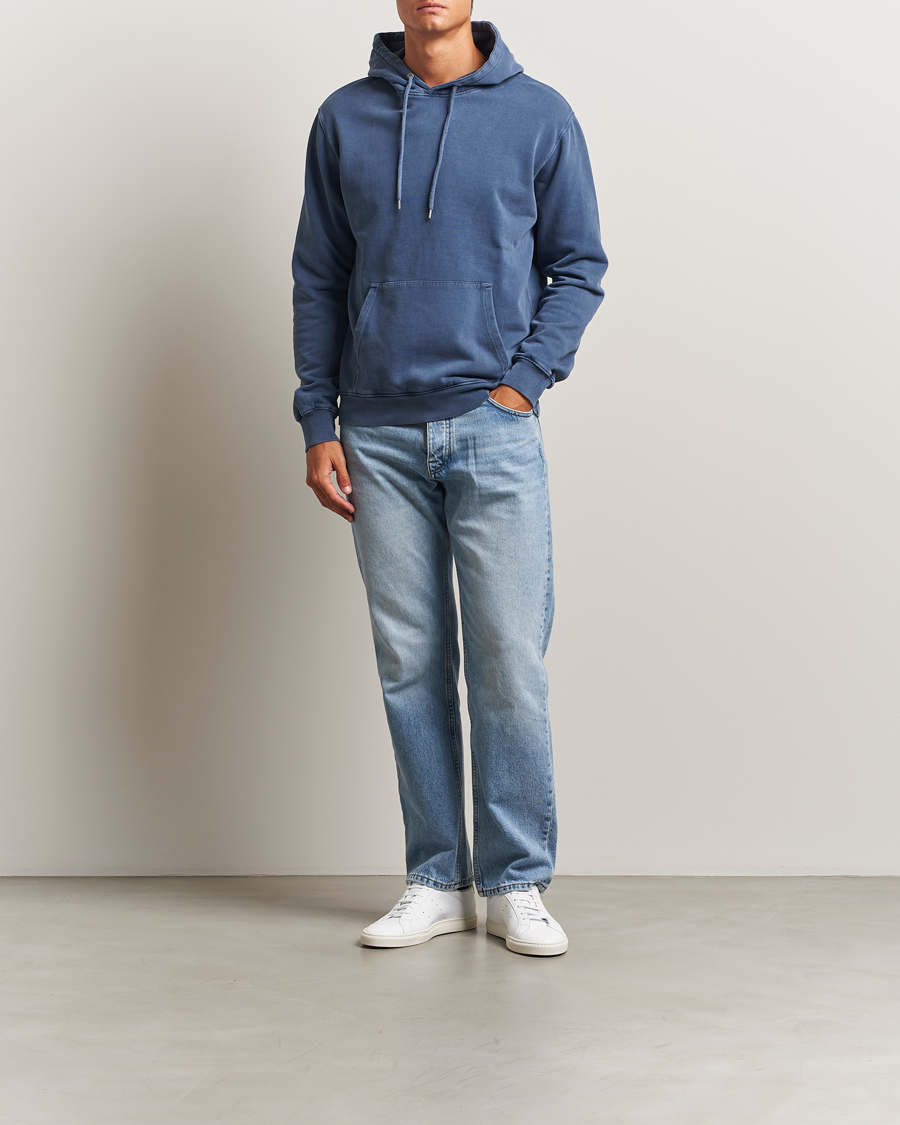 Herr | Tröjor | Colorful Standard | Classic Organic Hood Neptune Blue