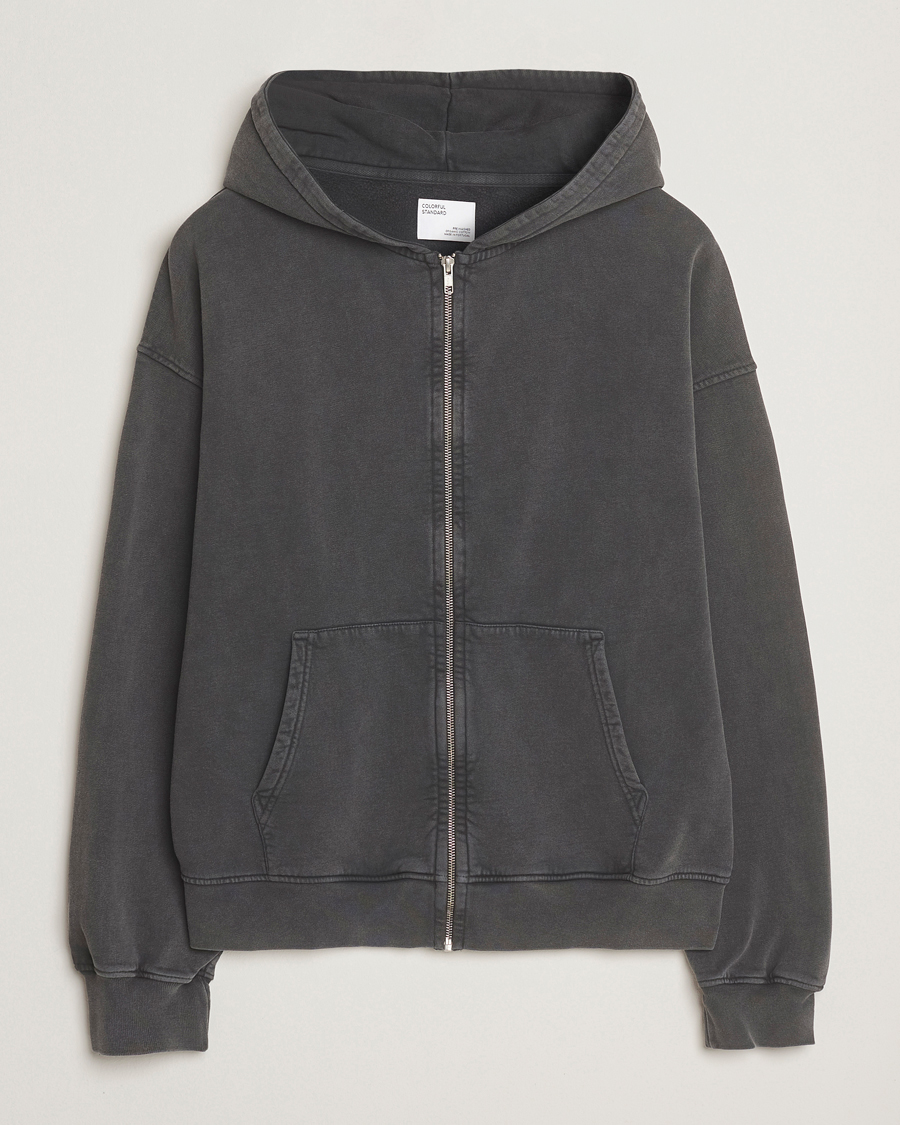 Herr | Tröjor | Colorful Standard | Classic Organic Full Zip Hoodie Faded Black