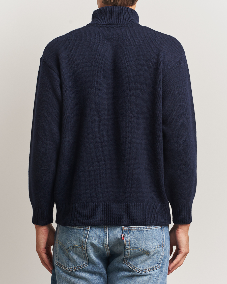 Herr | Tröjor | Colorful Standard | Merino Wool Turtleneck Navy Blue