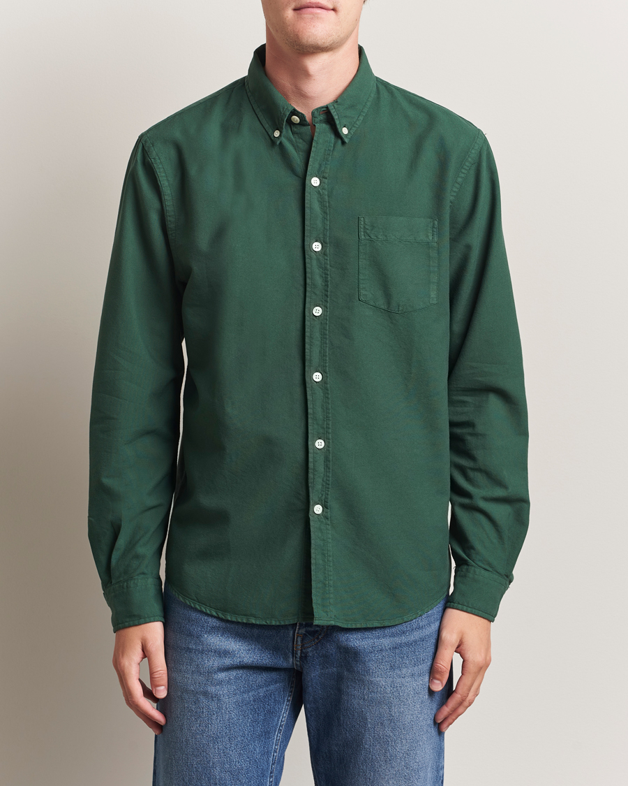 Herr | Skjortor | Colorful Standard | Classic Organic Oxford Button Down Shirt Emerald Green