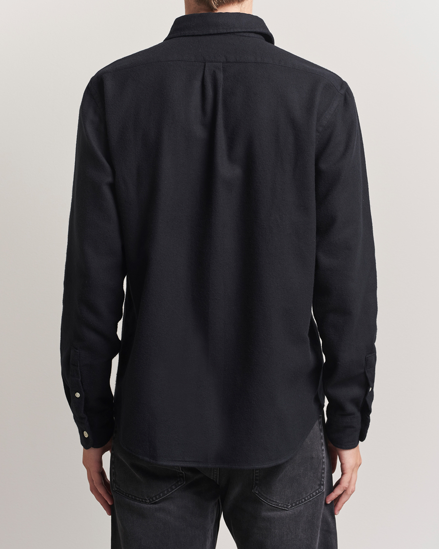 Herr | Skjortor | Colorful Standard | Organic Flannel Shirt Deep Black