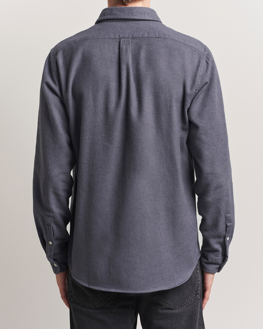 Herr | Skjortor | Colorful Standard | Organic Flannel Shirt Lava Grey
