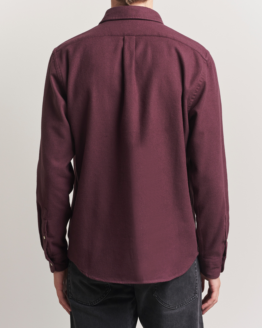 Herr | Skjortor | Colorful Standard | Organic Flannel Shirt Oxblood Red