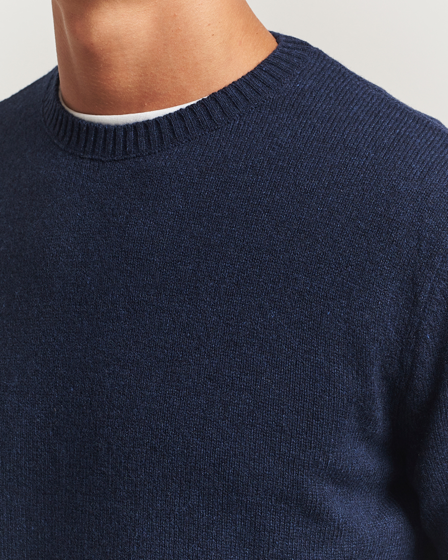 Herr | Tröjor | Colorful Standard | Classic Merino Wool Crew Neck Marine Blue