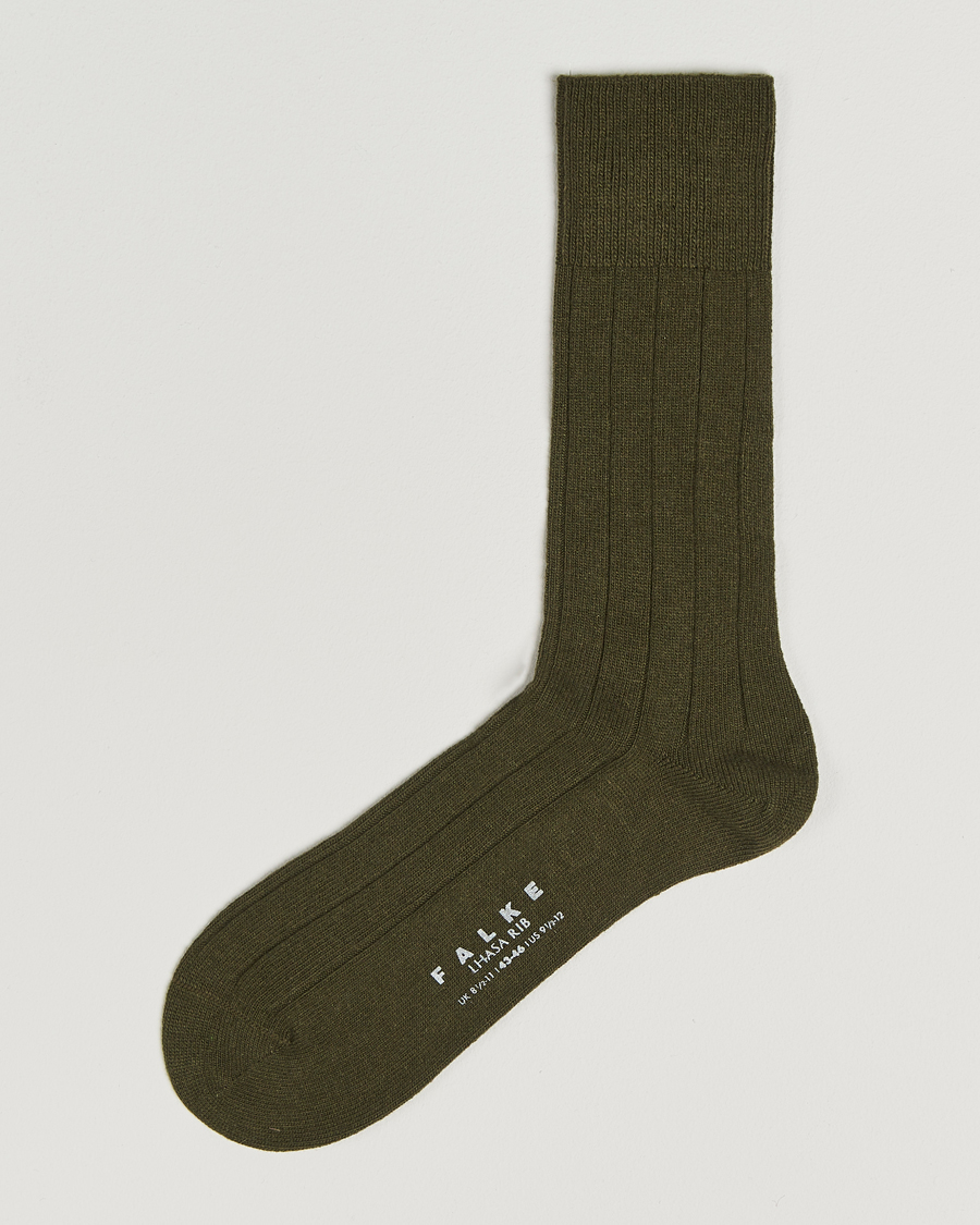 Herr | Underkläder | Falke | Lhasa Cashmere Socks Artichoke Green