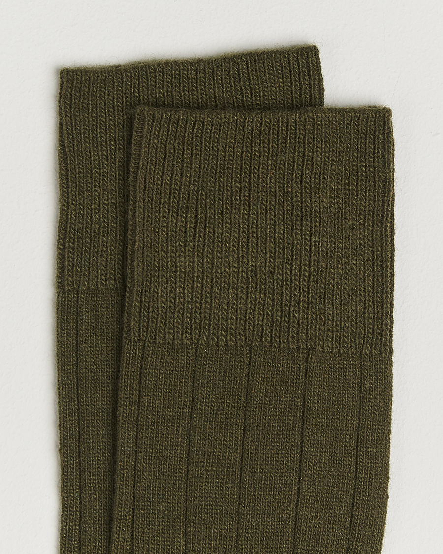 Herr | Underkläder | Falke | Lhasa Cashmere Socks Artichoke Green