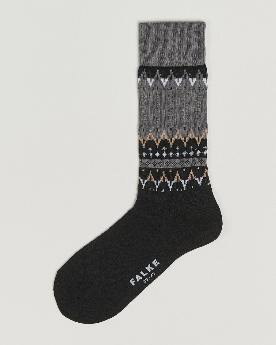 Herr | Underkläder | Falke | Norseman Fairisle Sock Flanell Grey