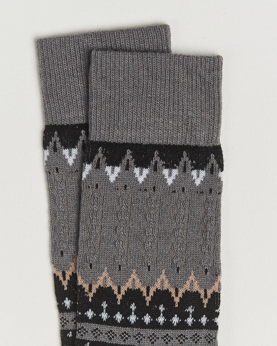 Herr | Underkläder | Falke | Norseman Fairisle Sock Flanell Grey