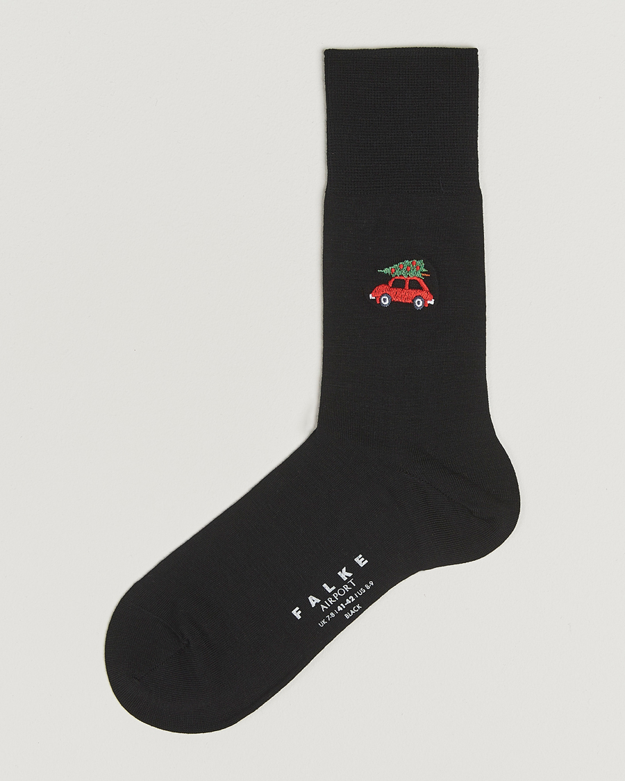 Herr | Underkläder | Falke | Airport Christmas Car Sock Black