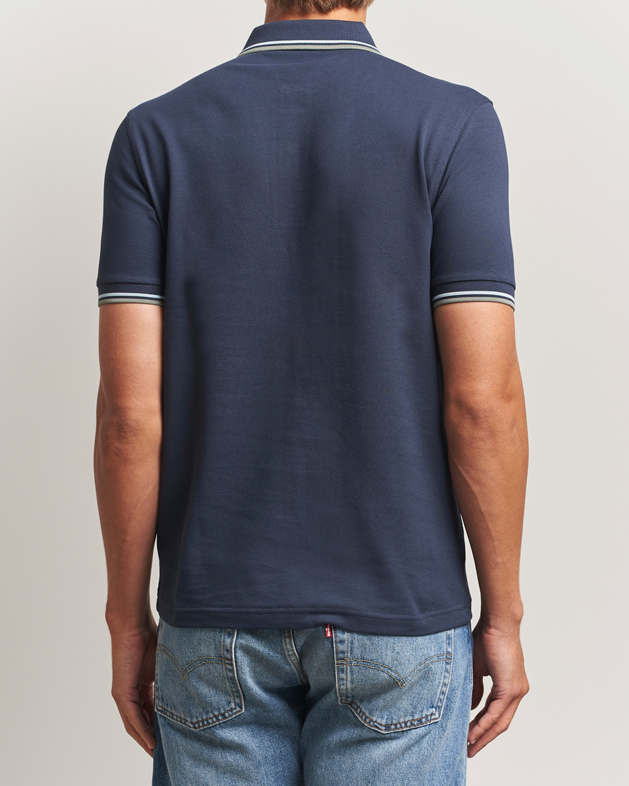 Herr | Pikéer | Fred Perry | Twin Tipped Shirt Dark Airforce