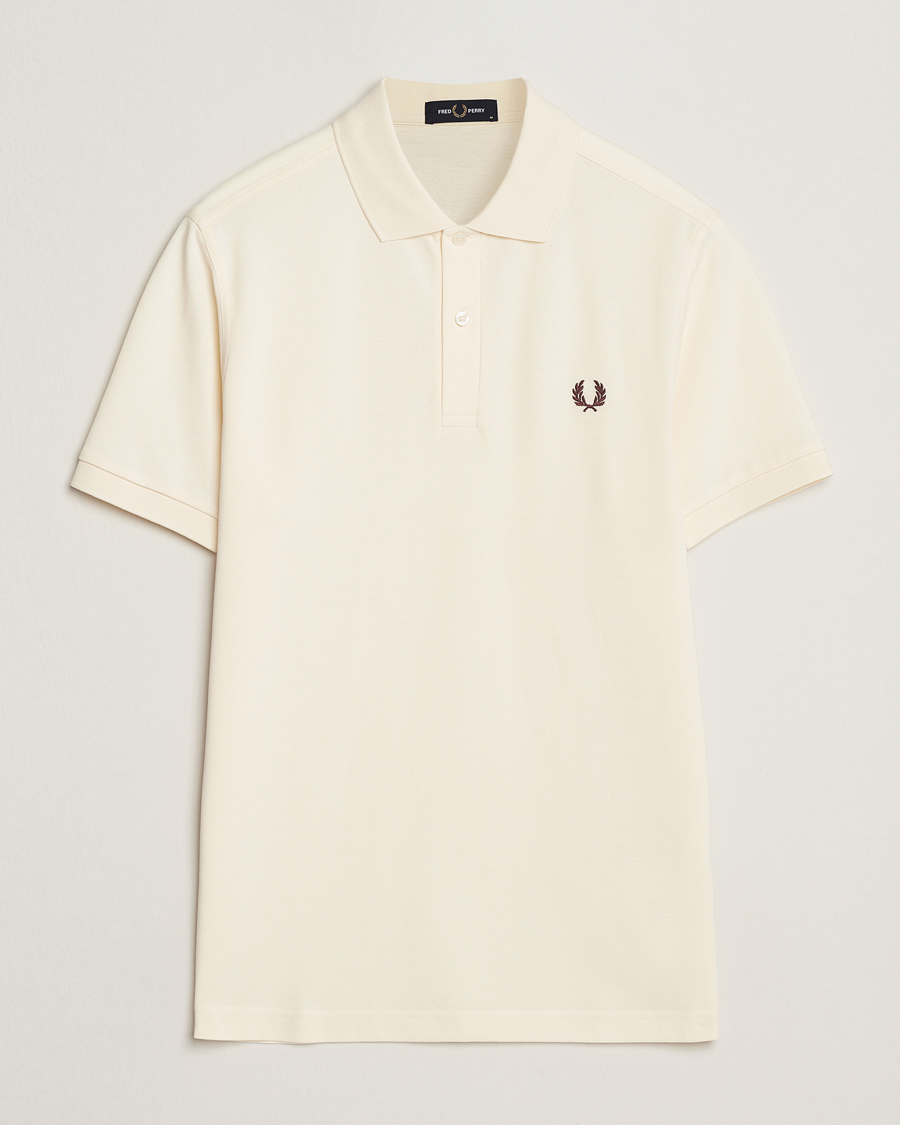 Herr | Pikéer | Fred Perry | Plain Polo Shirt Ecru