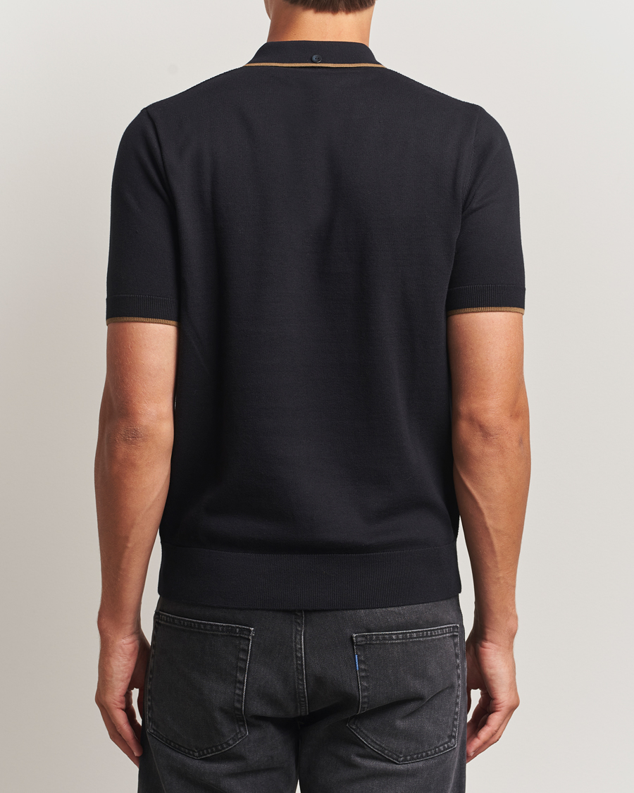 Herr | Pikéer | Fred Perry | Pique Knitted Tipped Polo Black