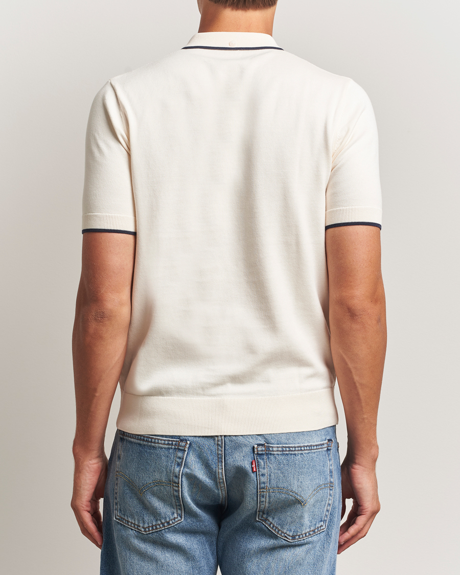 Herr | Pikéer | Fred Perry | Pique Knitted Tipped Polo Ecru