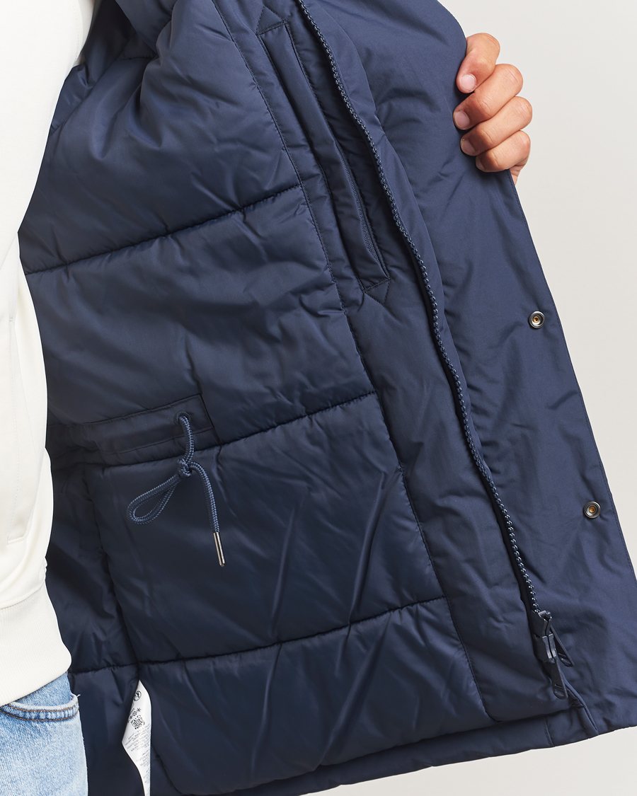 Herr | Jackor | Fred Perry | Stockport Padded Hooded Jacket Dark Airforce