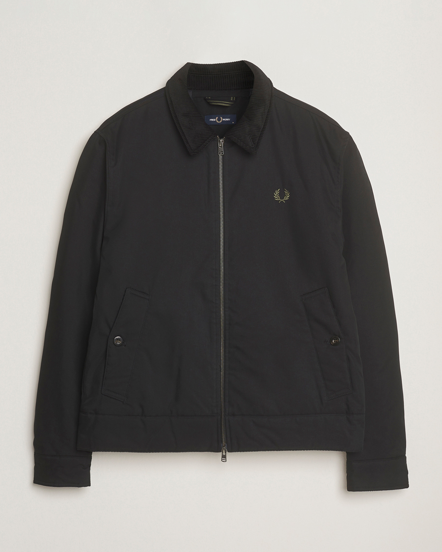 Herr | Jackor | Fred Perry | Cotton Light Padded Harrington Jacket Black
