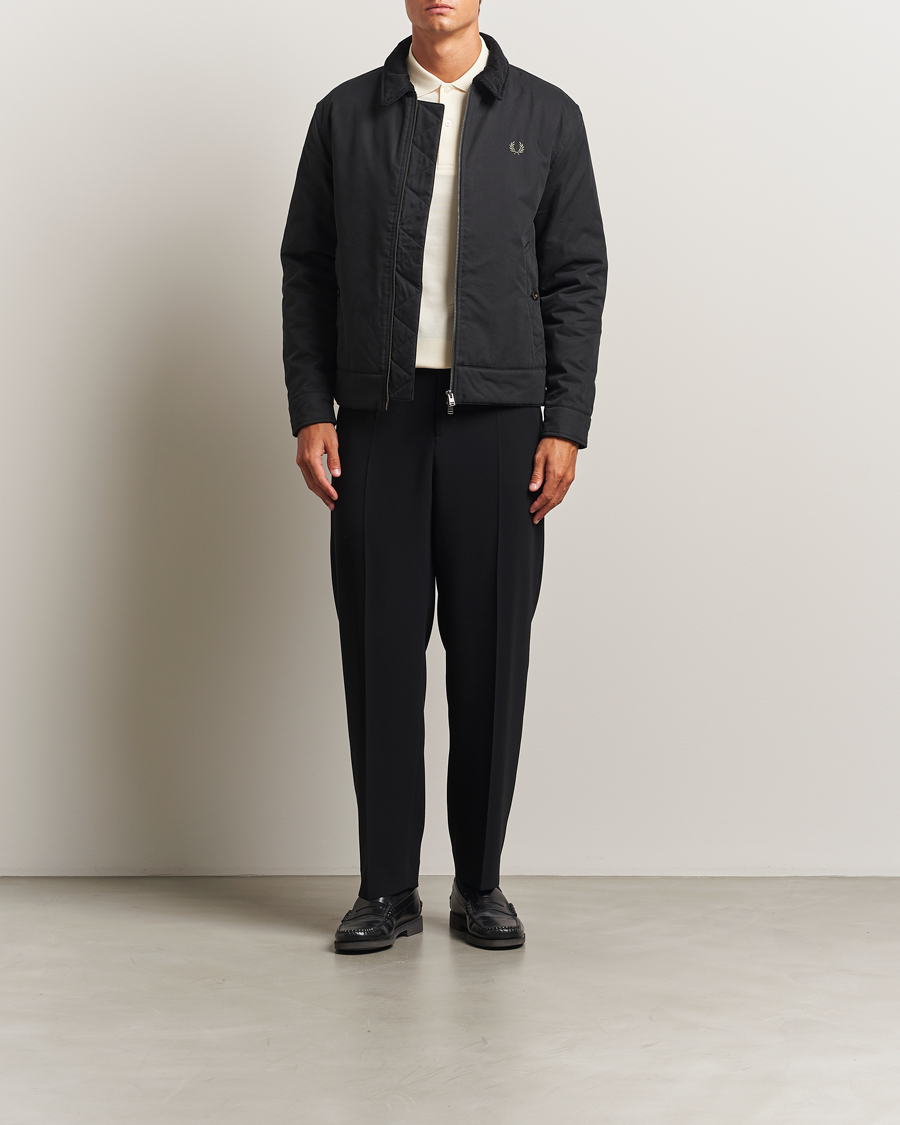 Herr | Jackor | Fred Perry | Cotton Light Padded Harrington Jacket Black