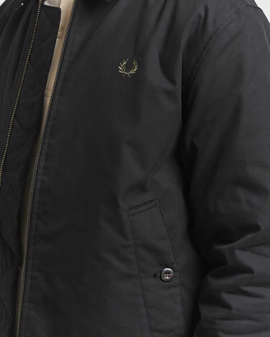 Herr | Jackor | Fred Perry | Cotton Light Padded Harrington Jacket Black