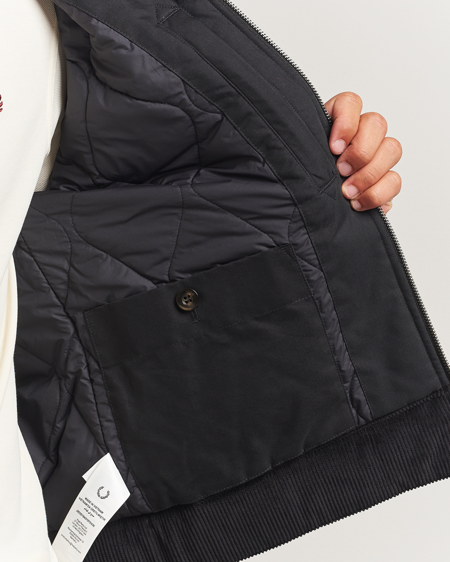 Herr | Jackor | Fred Perry | Cotton Light Padded Harrington Jacket Black