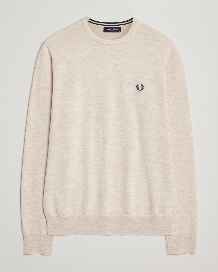 Herr | Tröjor | Fred Perry | Classic Crew Neck Jumper Porrigde Marl