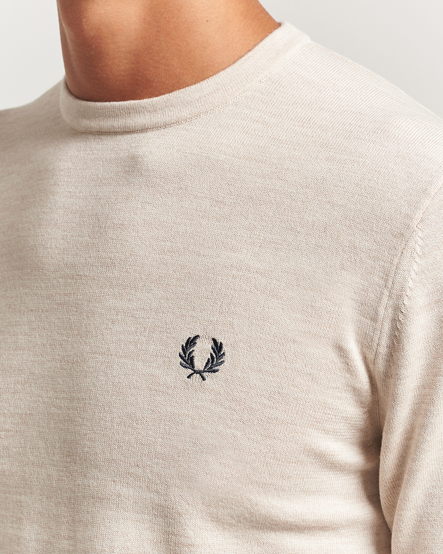 Herr | Tröjor | Fred Perry | Classic Crew Neck Jumper Porrigde Marl