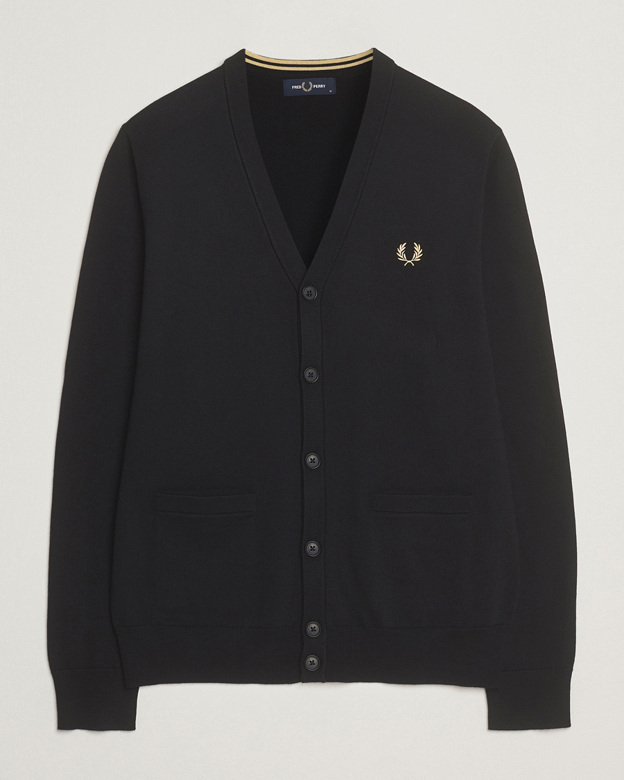 Herr | Tröjor | Fred Perry | Classic Cardigan Black